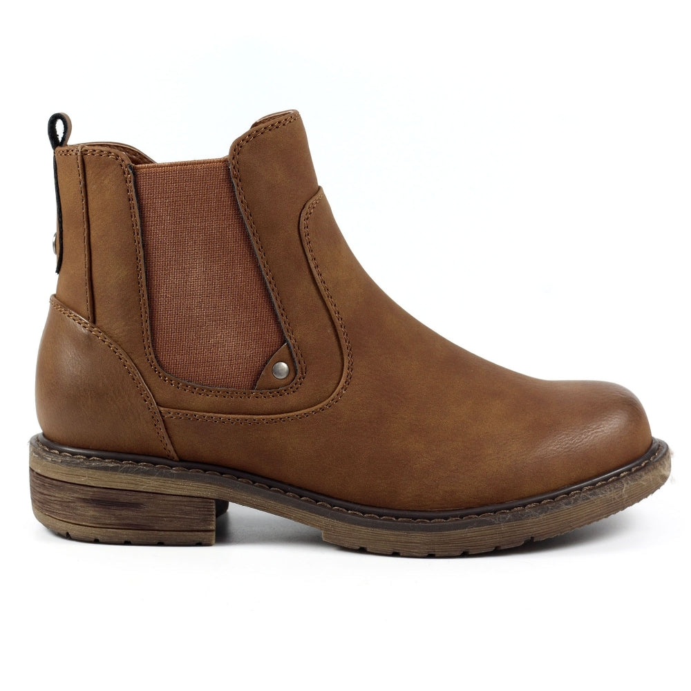 Lunar Roxie II Women's Zip Up Chelsea Ankle Boot Tan