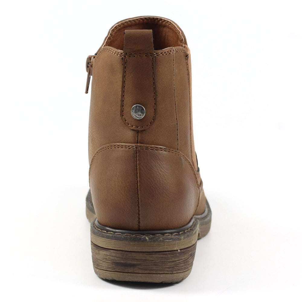 Lunar Roxie II Women's Zip Up Chelsea Ankle Boot Tan