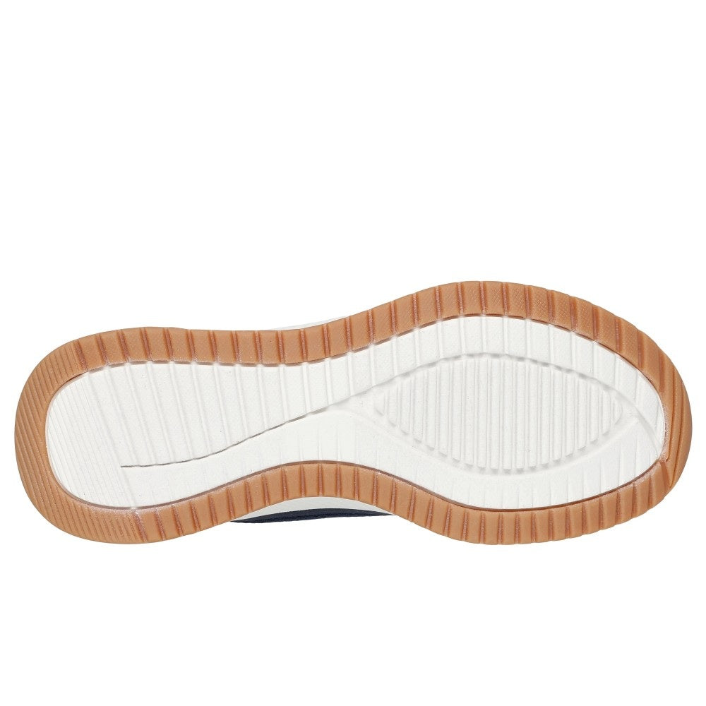 Skechers Bobs Squad 4 Staple Look Women's Slip-In Memory Foam Trainer Navy