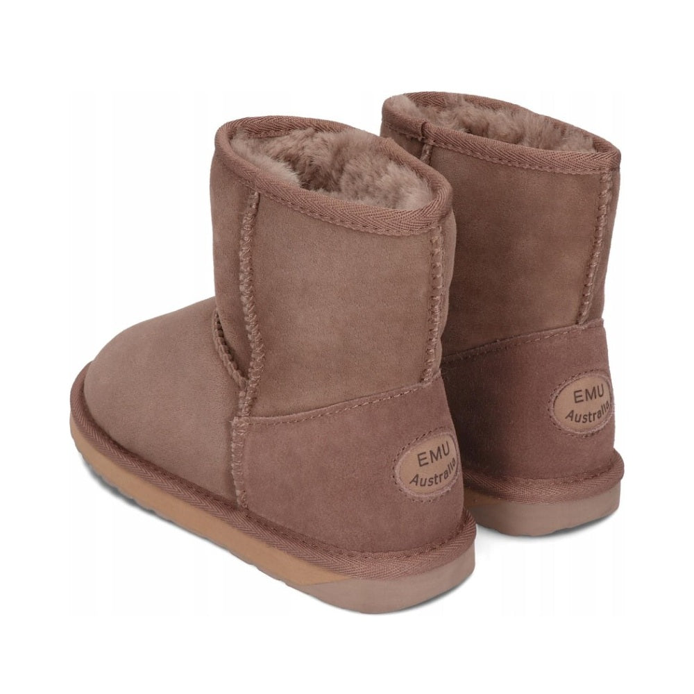 Emu Stinger Mini Women's Water Resistant Sheepskin Pull On Cosy Boot Cameo Rose