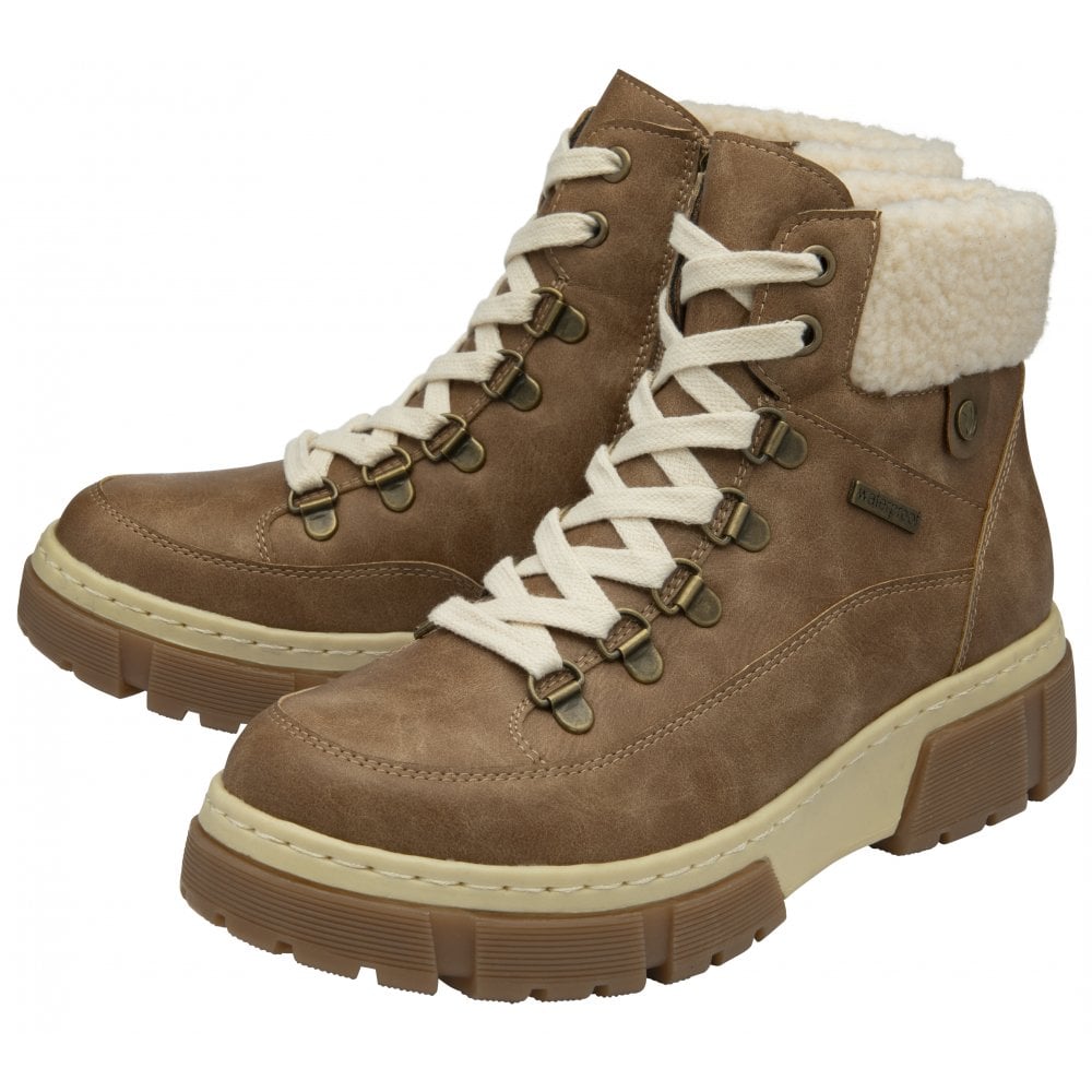 Lotus Conniston Women's Lace Up / Zip Up Waterproof Ankle Boot Tan