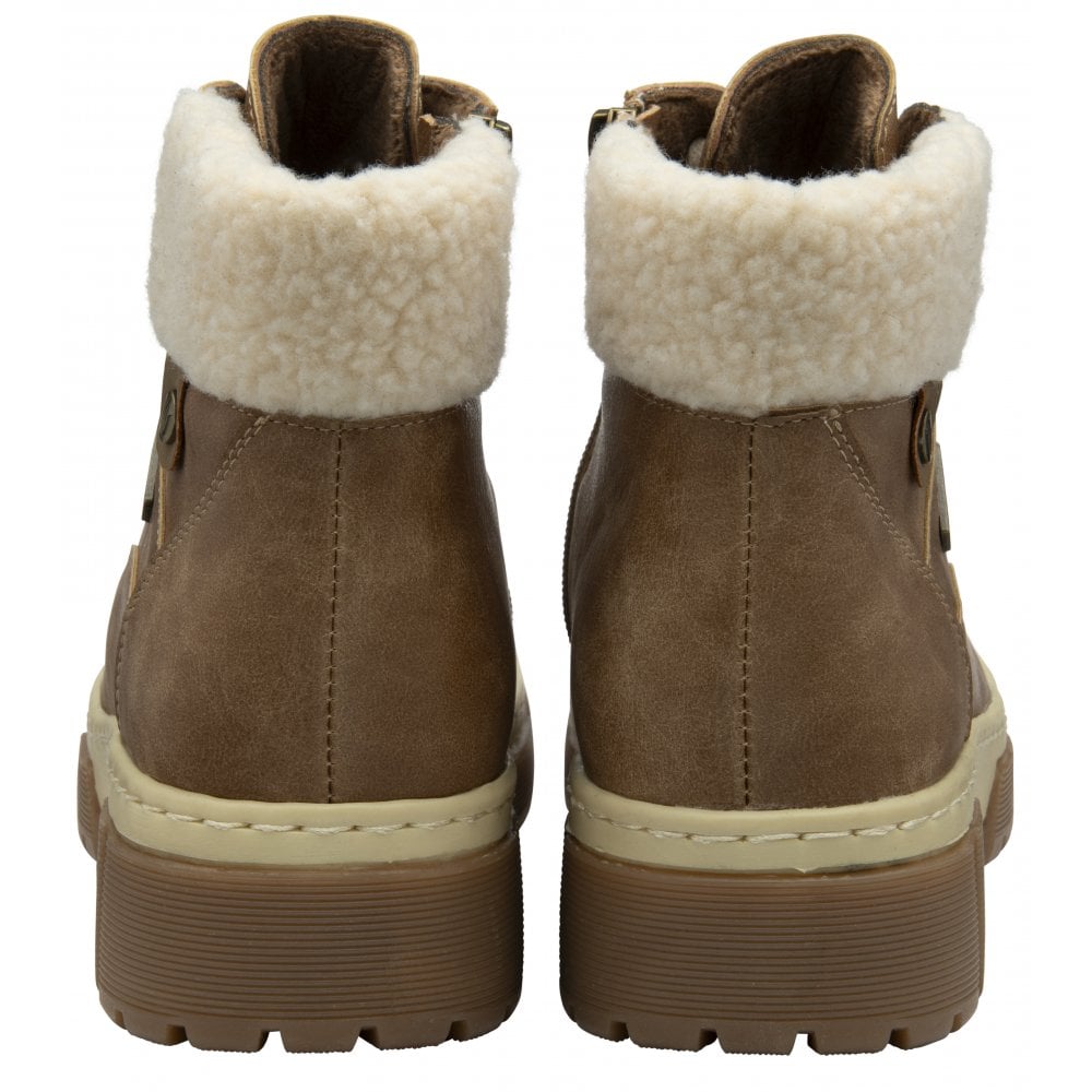Lotus Conniston Women's Lace Up / Zip Up Waterproof Ankle Boot Tan