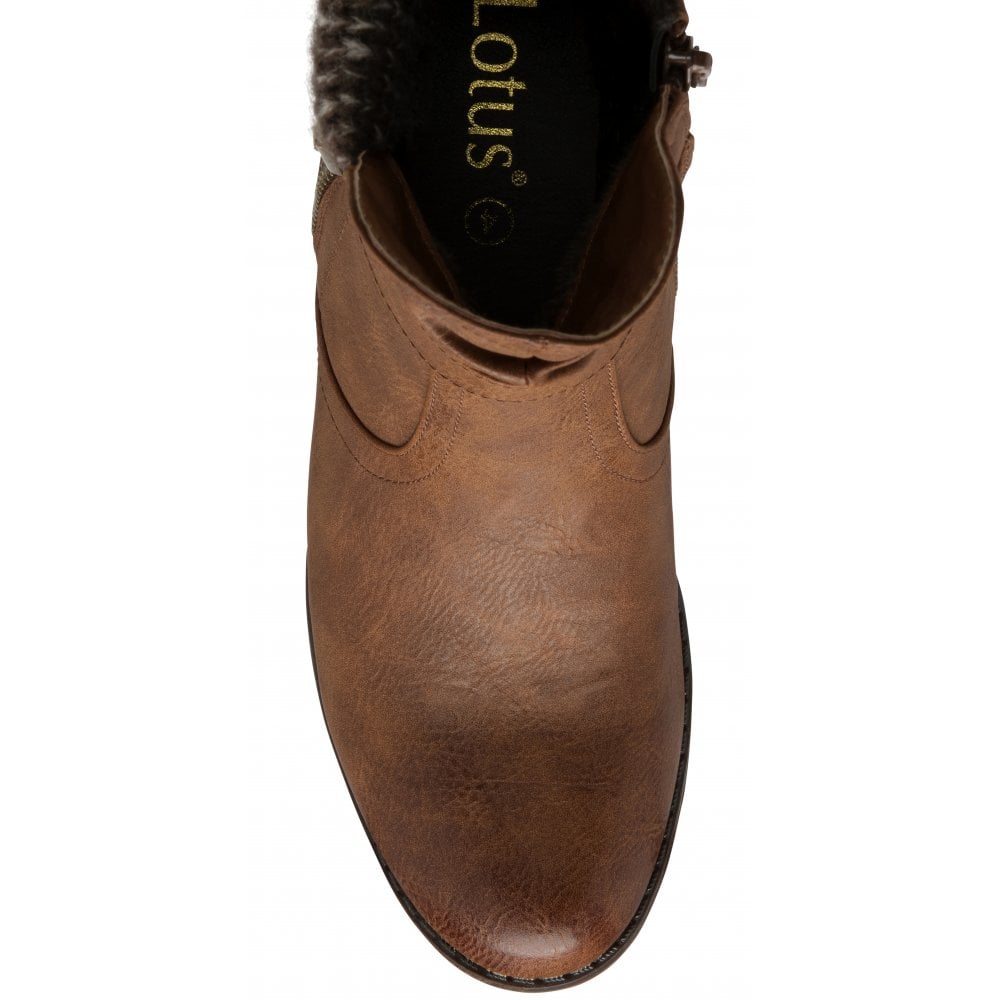 Lotus Jodie Women's Heeled Ankle Boot Tan