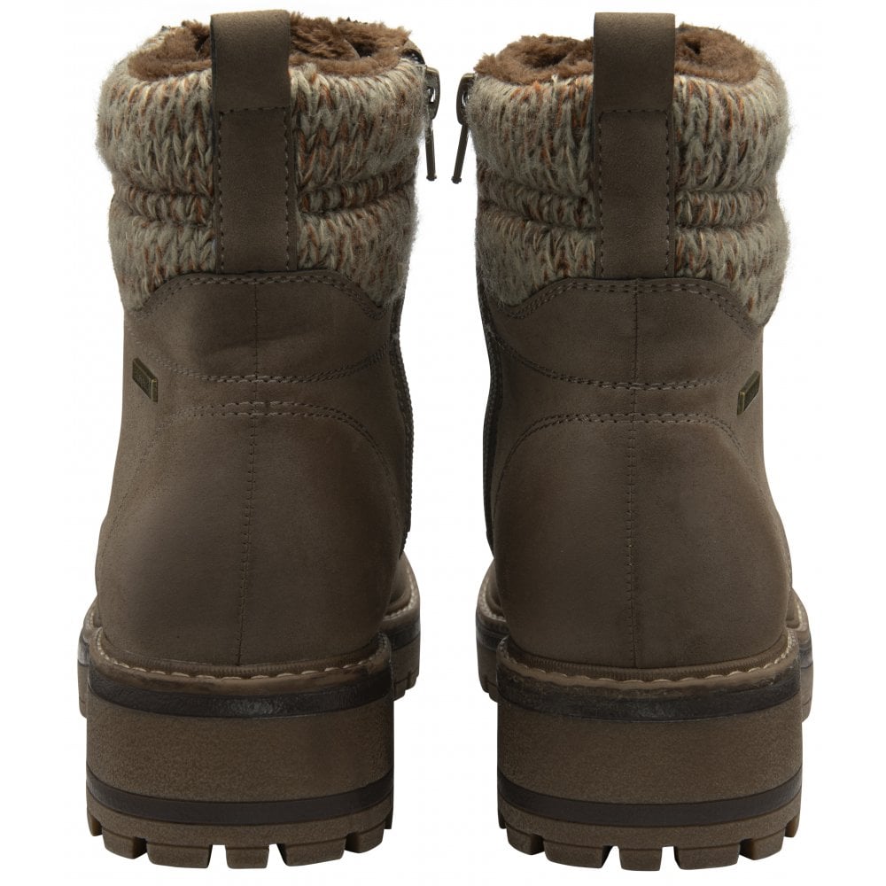 Lotus Stefani Women's Lace Up / Zip Up Ankle Boot Taupe