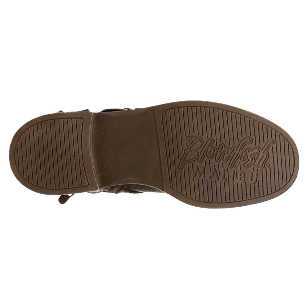 Blowfish Malibu Venice Women's Vegan Friendly Twin Buckle & Zip Mid Boot Brown