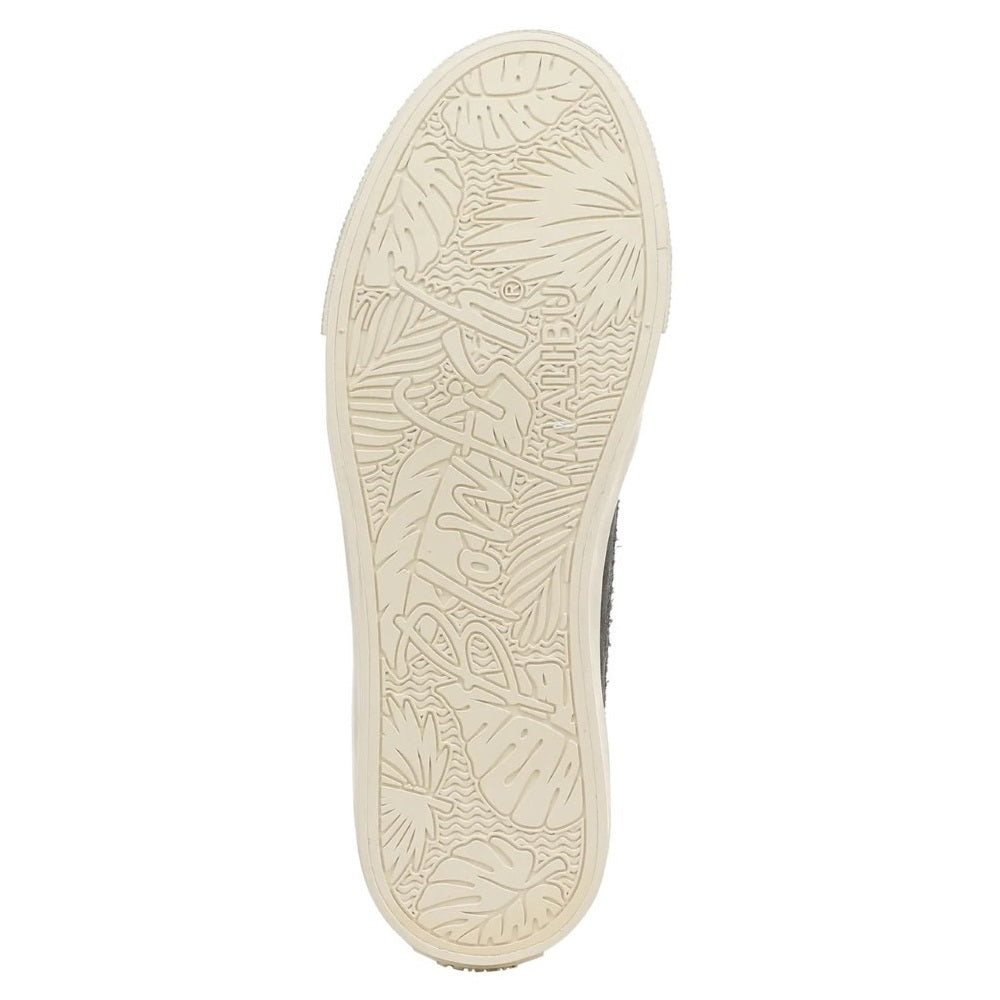 Blowfish Malibu Very Sadie Women's Floral Embroidered Lace Up Platform Trainer Charcoal