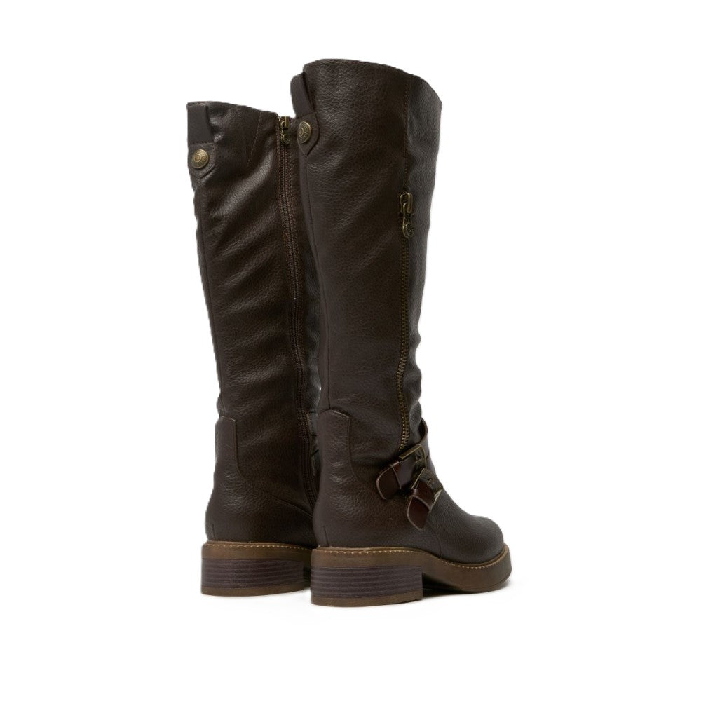 Blowfish Malibu Virtue 2 Women's Vegan Friendly Zip Up Long Boot Brown