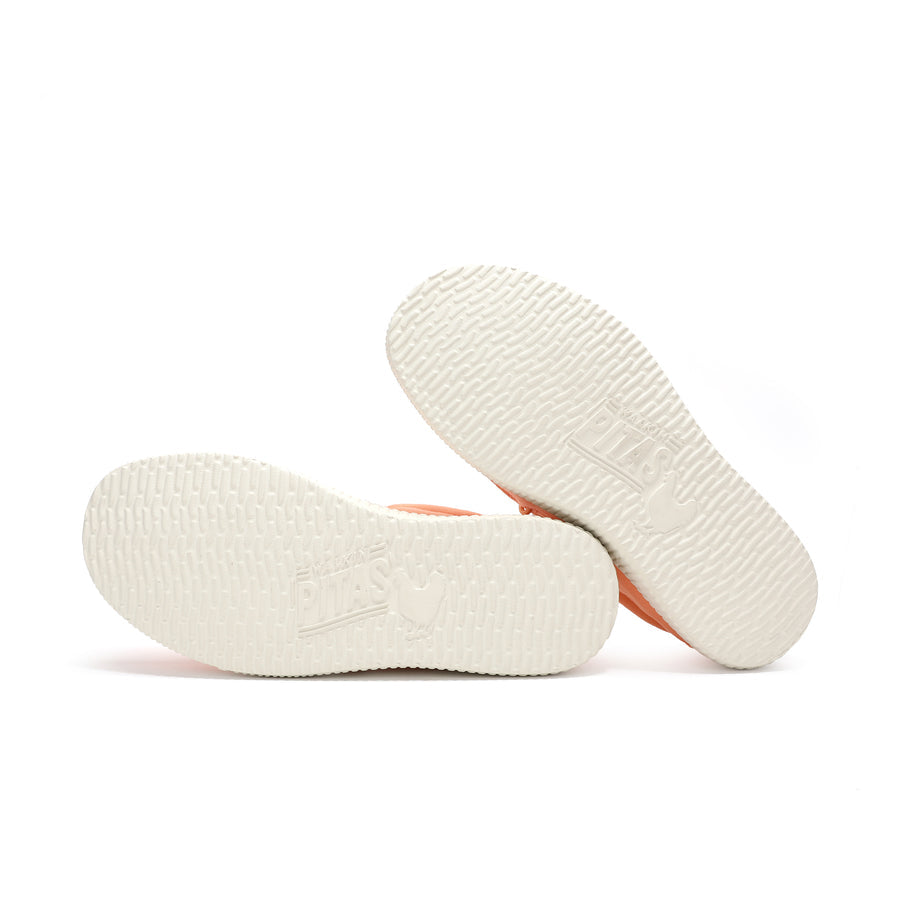 Walk In Pitas Wallabi Washed Women's Lightweight Wally Slip On Canvas Shoe Naranja Claro