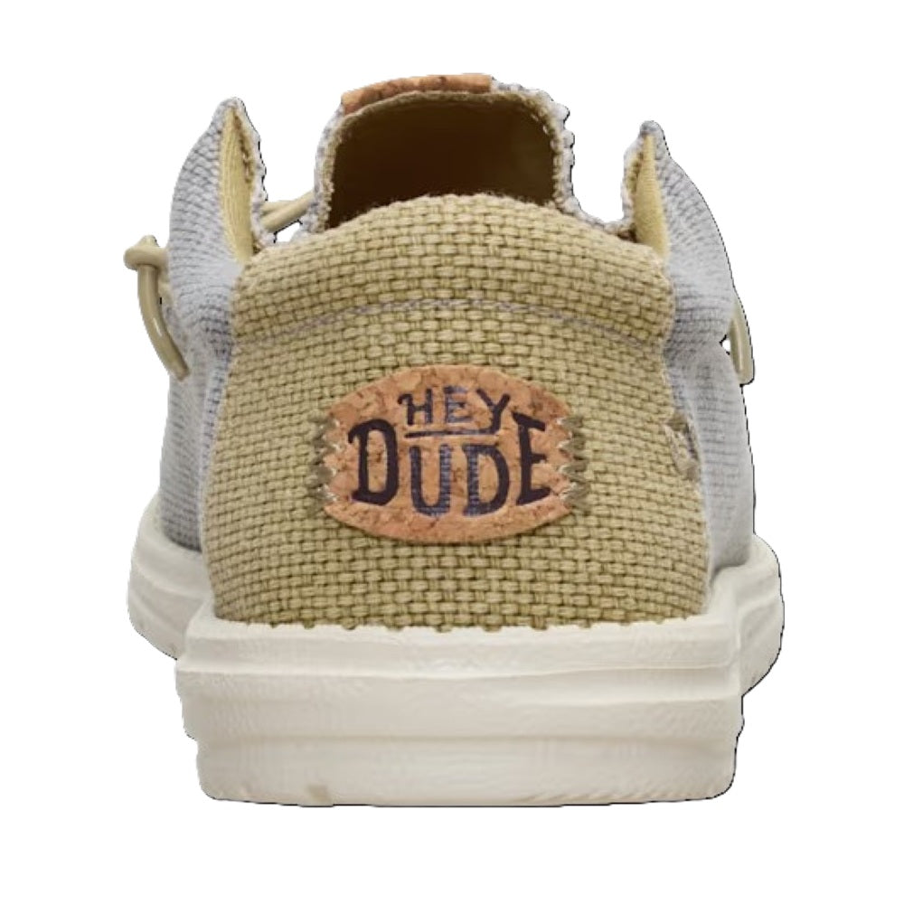 Hey Dude Wally Braided Men's Slip On Casual Shoe Flannel Grey / Olive Grey