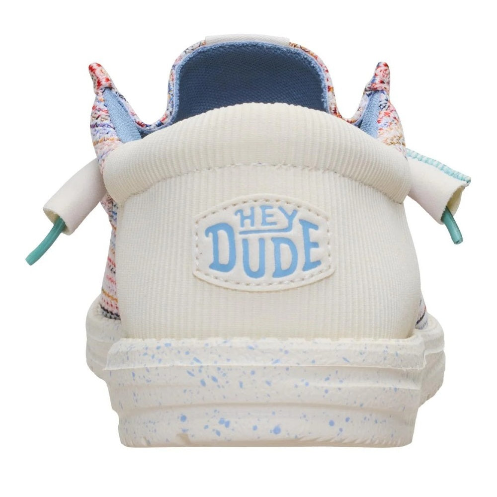 Hey Dude Wally Funk Men's Slip On Casual Shoe Egret / Multi