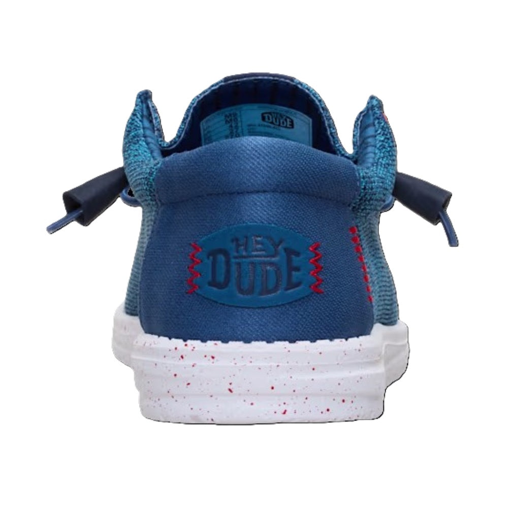 Hey Dude Wally Sox Men's Slip On Casual Shoe Ensign Blue / Multi