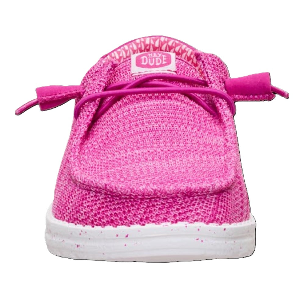 Hey Dude Wendy Stretch Sox Women's Slip On Casual Shoe Fuchsia Pink