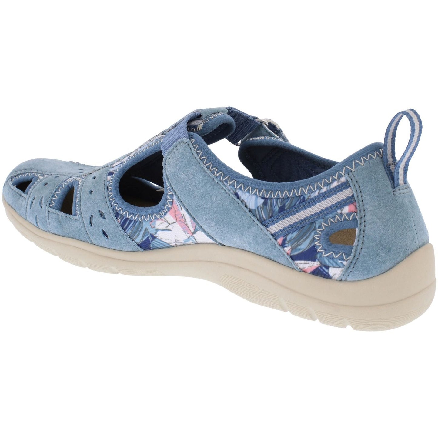 Free Spirit Cleveland Women's Leather Sandal Shoe Blue/Multi