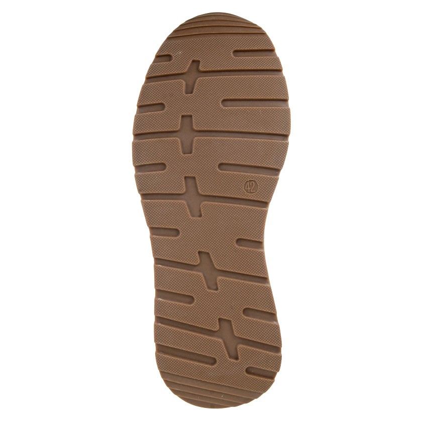 Route 21 Men's 6 Eye Casual Zip Up Leisure Trainer Leather Tan/Camel