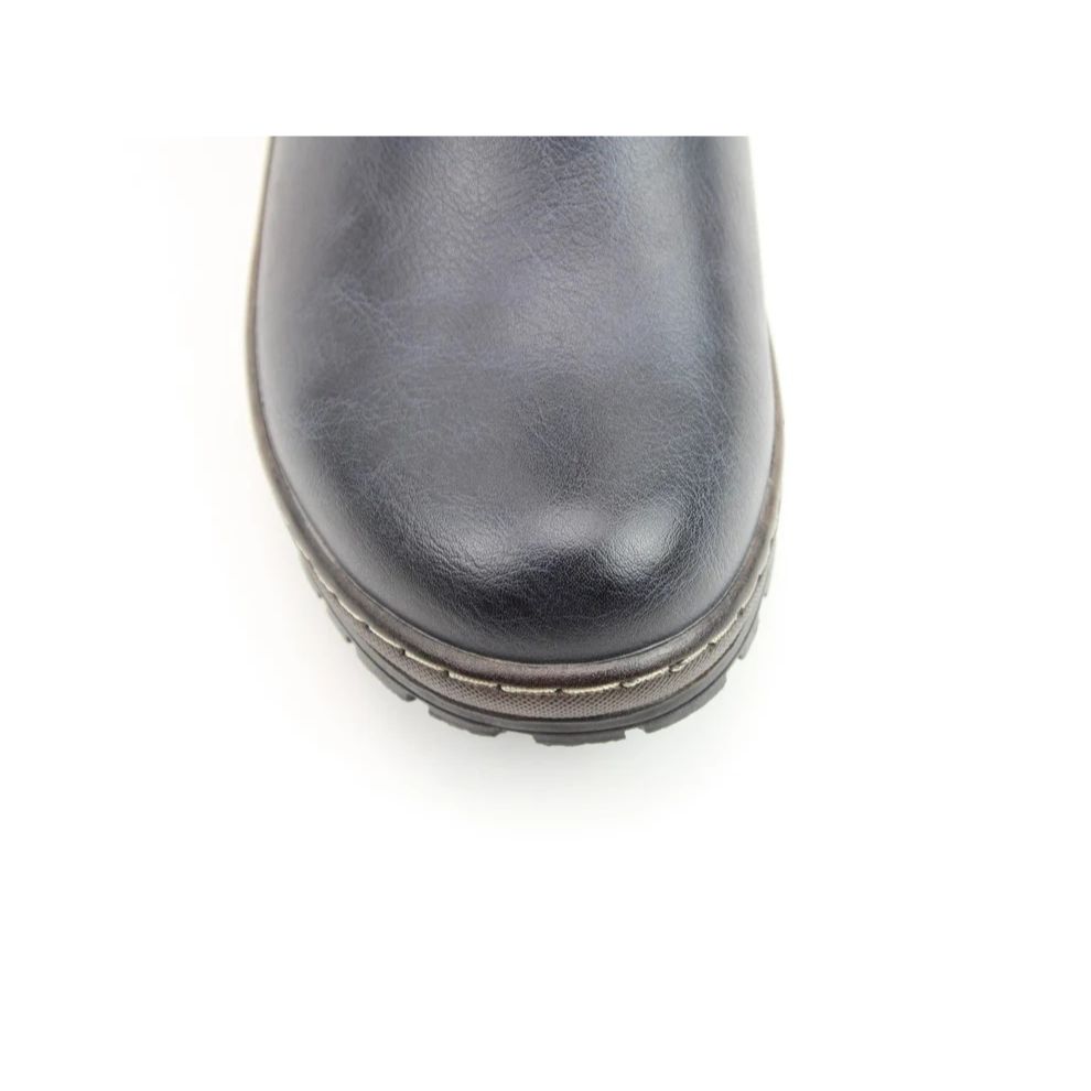 Heavenly Feet Bramble1 Women's Relaxed Mid Calf Boot Navy VEGAN FRIENDLY