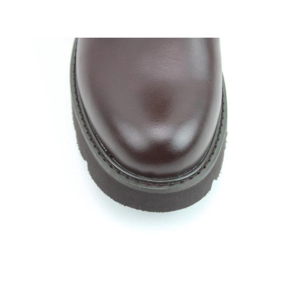 Heavenly Feet Kin Combo Women's Zip Up Mid Calf Biker Style Lightweight Boot Chocolate/Khaki