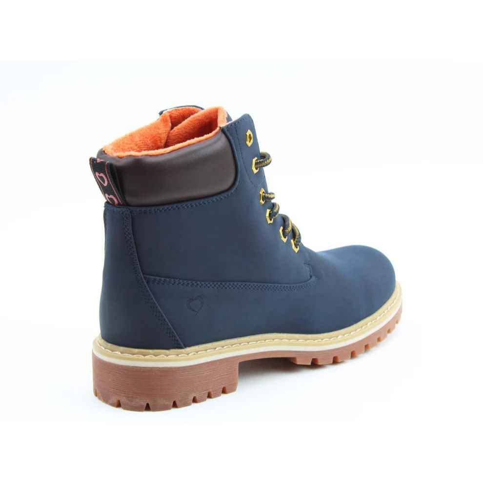 Heavenly Feet Gina Women's Lace Up Ankle Boot Navy