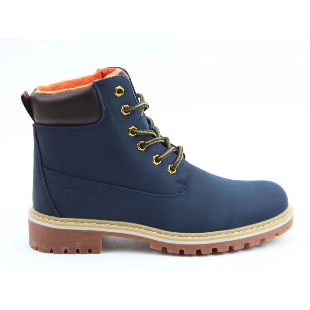 Heavenly Feet Gina Women's Lace Up Ankle Boot Navy