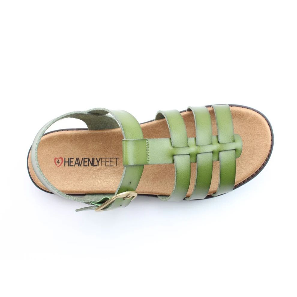 Heavenly Feet Saltwater Women's Lightweight Fisherman Sandal Forest VEGAN FRIENDLY