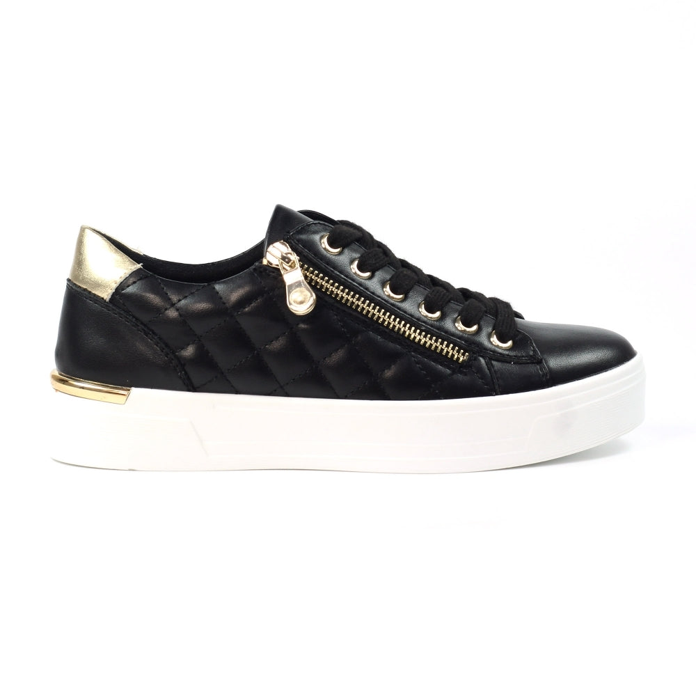 Lunar Xenon Women's Lace Up / Zip Up Platform Trainer Black