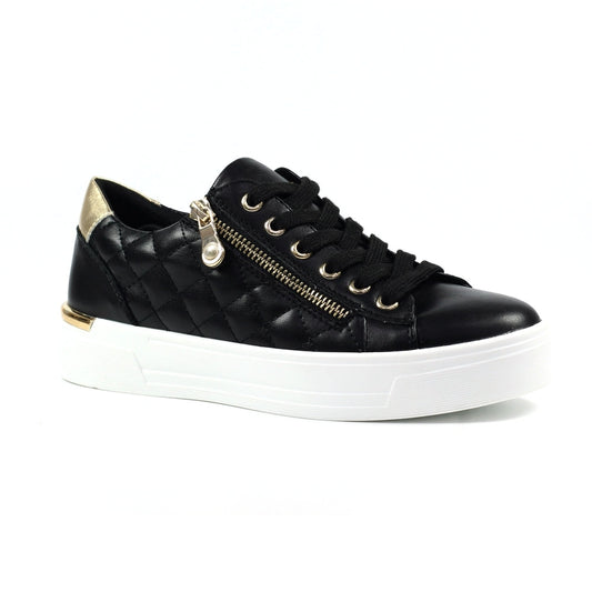 Lunar Xenon Women's Lace Up / Zip Up Platform Trainer Black