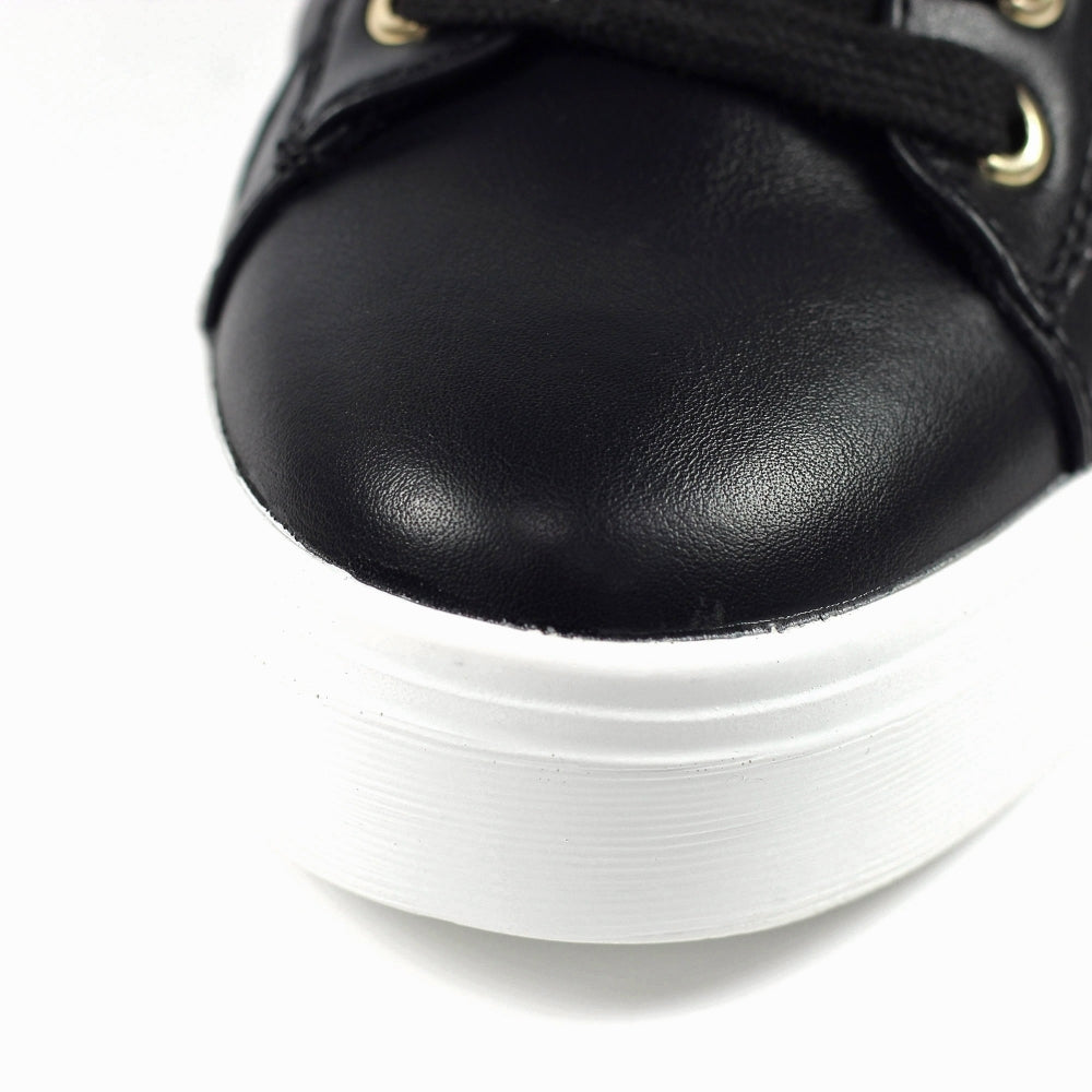 Lunar Xenon Women's Lace Up / Zip Up Platform Trainer Black