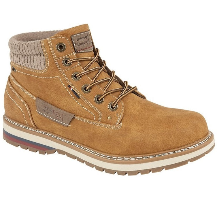 Route 21 Men's 6 Eye Ankle Fashion Stomp Boot Honey