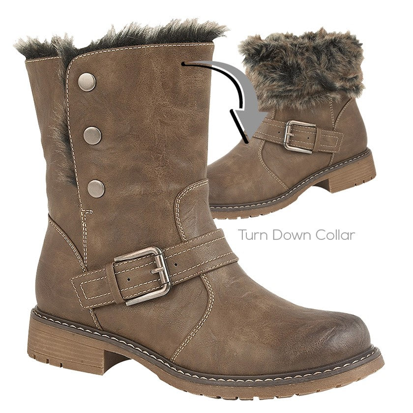 Cipriata Andreana Women's Two Way Memory Foam Boot Brown