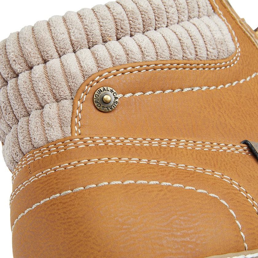 Route 21 Men's 6 Eye Ankle Fashion Stomp Boot Honey
