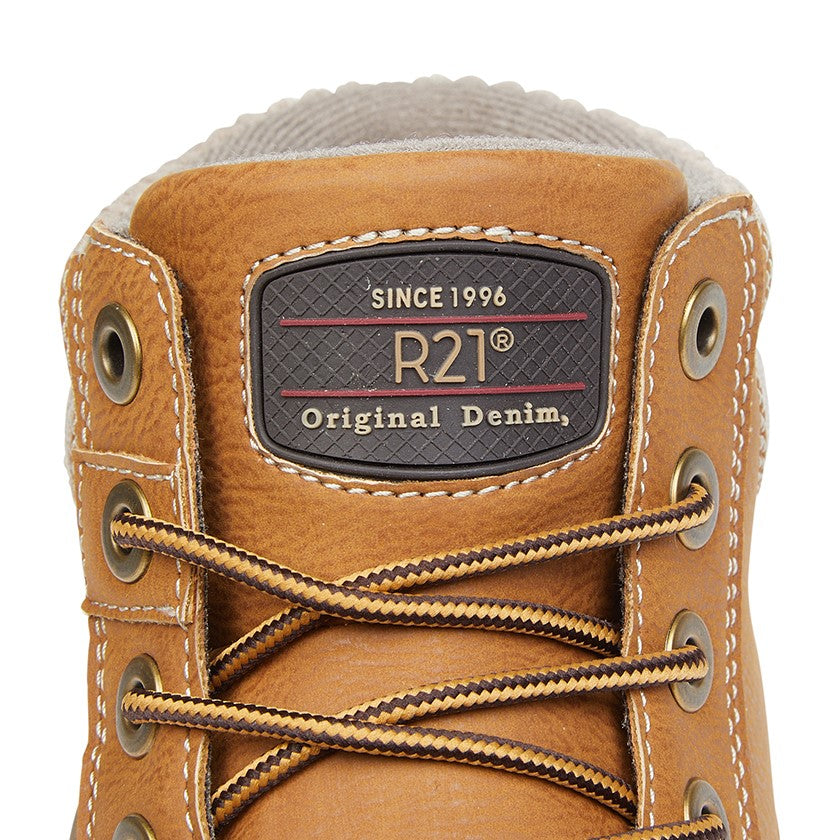 Route 21 Men's 6 Eye Ankle Fashion Stomp Boot Honey
