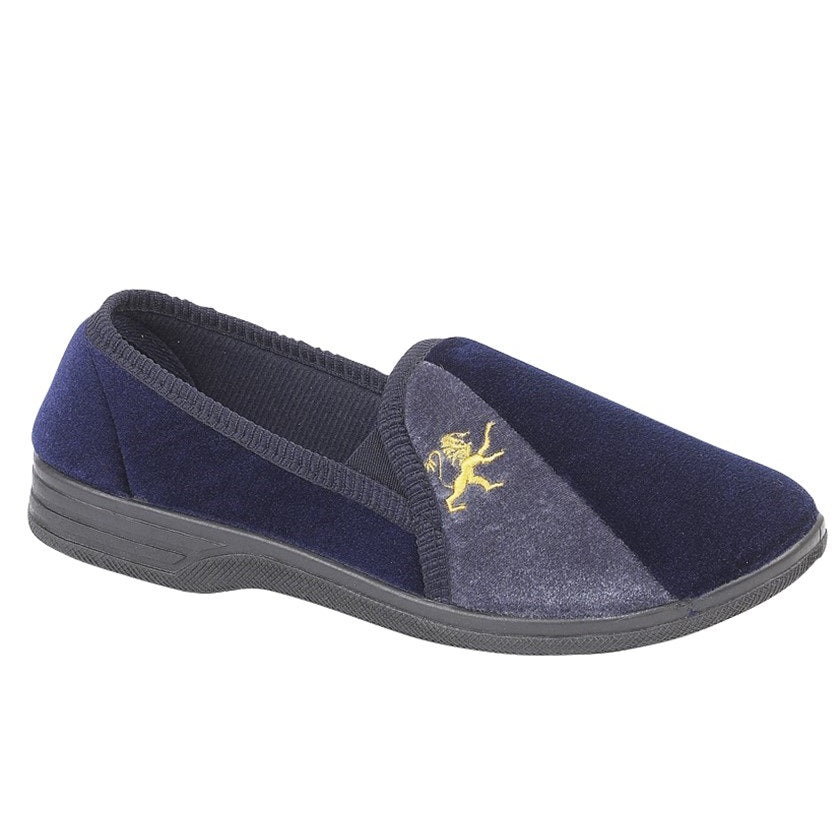 Zedzzz Aaron Men's Twin Gusset Slipper Navy