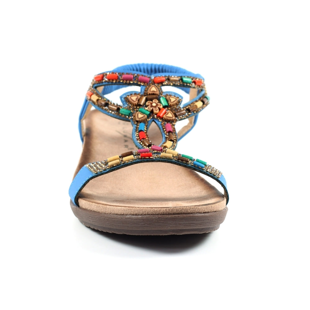 Lunar Mariella Women's Beaded Sandal Blue