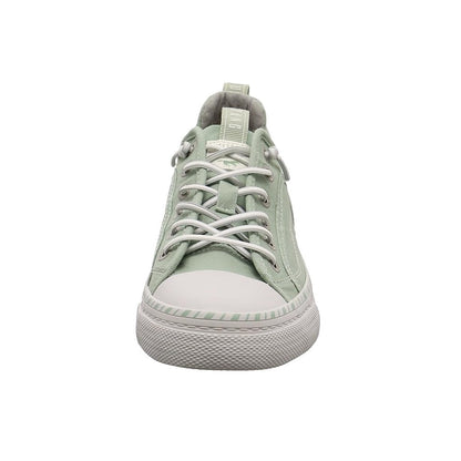 Mustang Florida 1376-308-750 Women's Elasticated Lace Canvas Pump Trainer Pastel Green