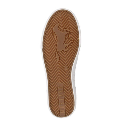 Mustang Florida 1376-308-750 Women's Elasticated Lace Canvas Pump Trainer Pastel Green