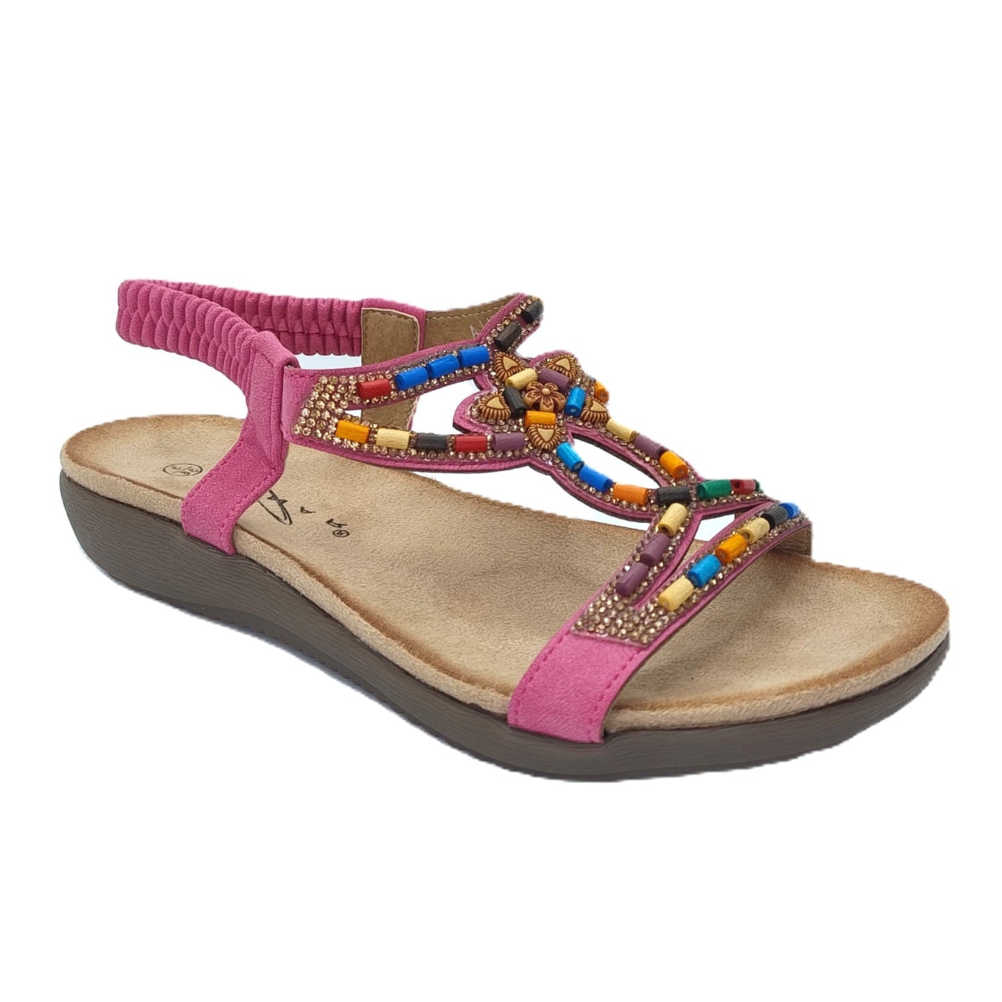 Lunar Mariella Women's Beaded Sandal Pink
