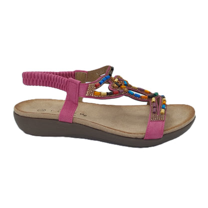 Lunar Mariella Women's Beaded Sandal Pink