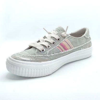 Blowfish Malibu Alex Women's Slip On Canvas Pump Trainer Grey Microchip