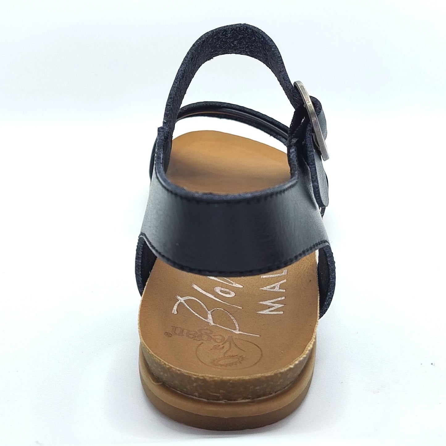 Blowfish Malibu Monti-B Women's Vegan Ankle Buckle Flat Sandal Black