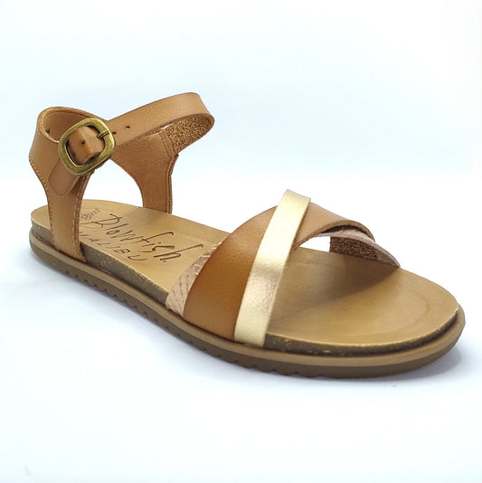 Blowfish Malibu Monti B Women's Vegan Ankle Buckle Flat Sandal Honey Bee