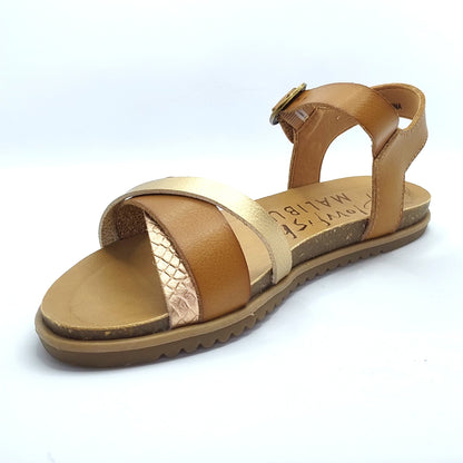 Blowfish Malibu Monti B Women's Vegan Ankle Buckle Flat Sandal Honey Bee
