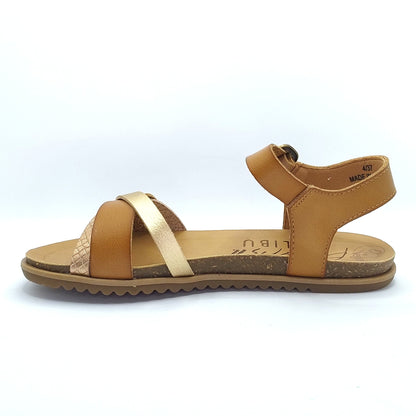 Blowfish Malibu Monti B Women's Vegan Ankle Buckle Flat Sandal Honey Bee