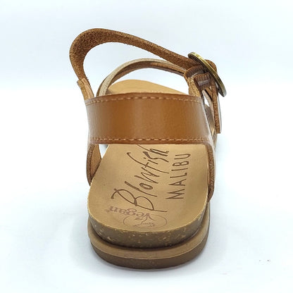 Blowfish Malibu Monti B Women's Vegan Ankle Buckle Flat Sandal Honey Bee