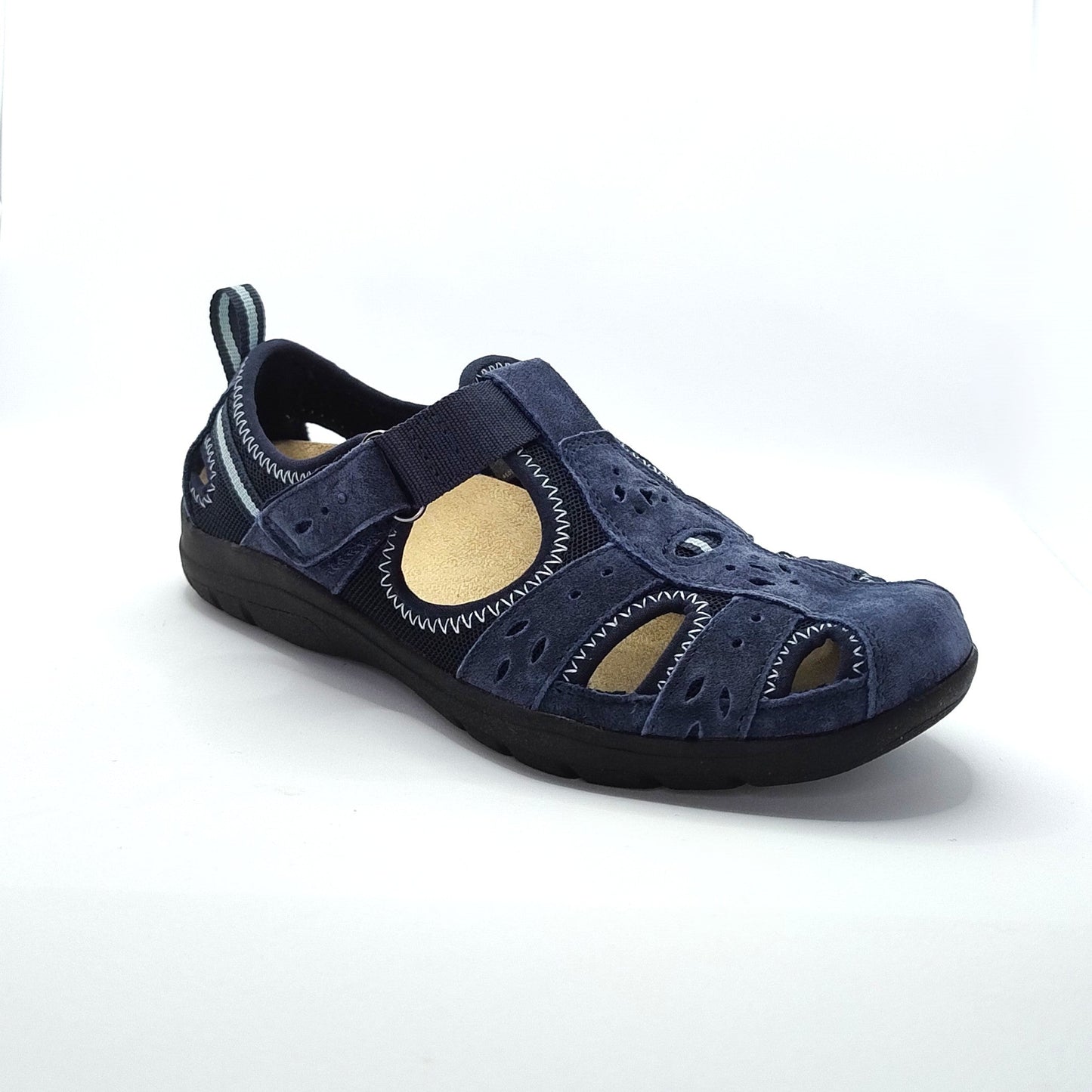 Free Spirit Cleveland Women's Leather Sandal Shoe Navy