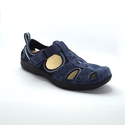 Free Spirit Cleveland Women's Leather Sandal Shoe Navy