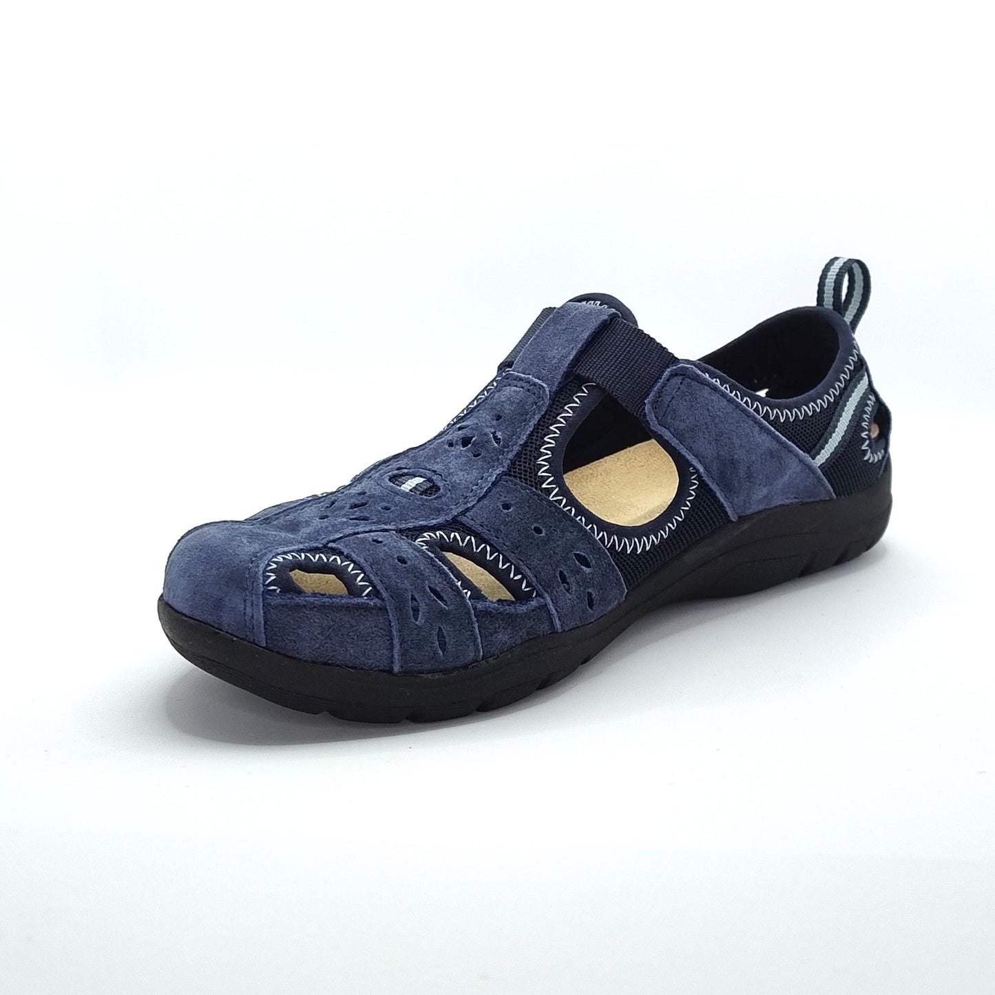 Free Spirit Cleveland Women's Leather Sandal Shoe Navy