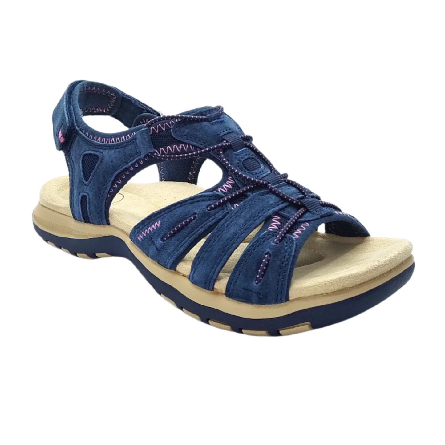 Free Spirit Fairmont 2 Women's Leather Open Toe Sandal Navy
