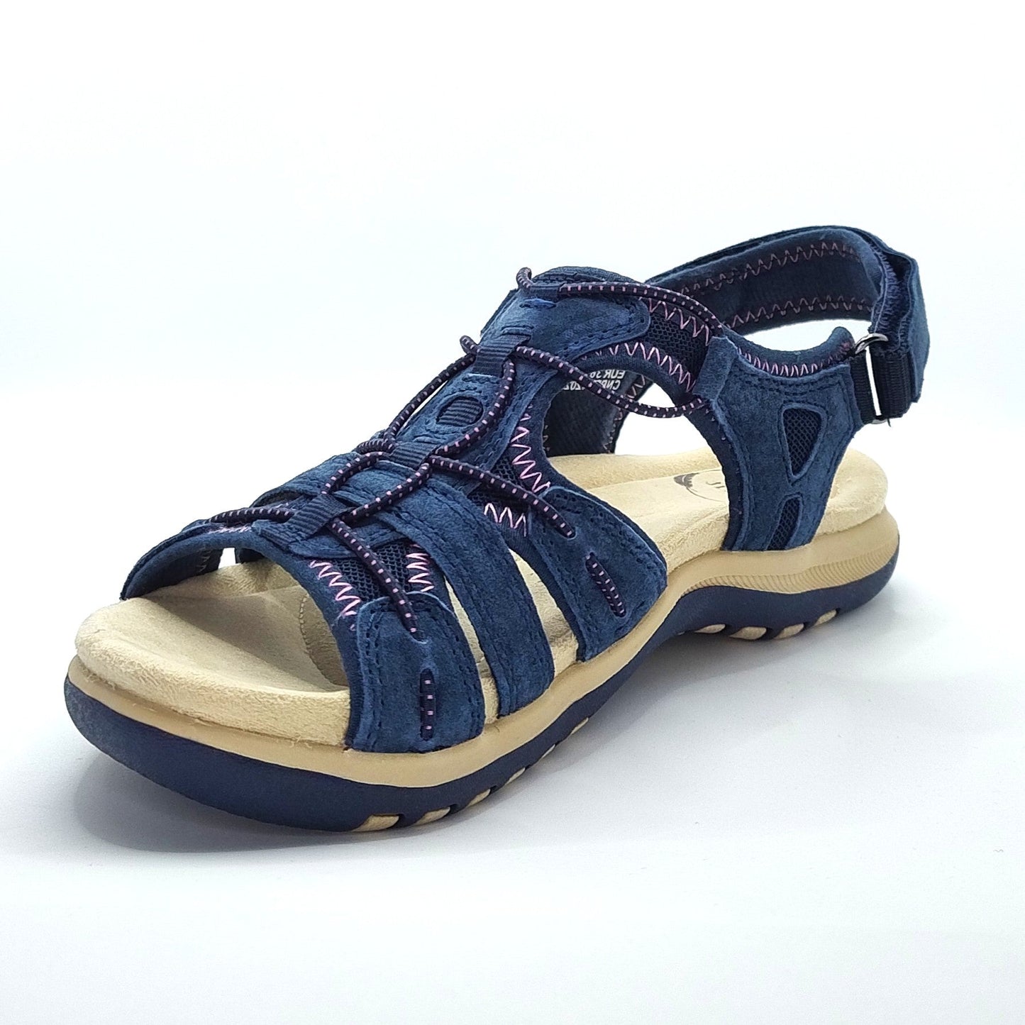 Free Spirit Fairmont 2 Women's Leather Open Toe Sandal Navy
