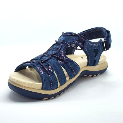 Free Spirit Fairmont 2 Women's Leather Open Toe Sandal Navy