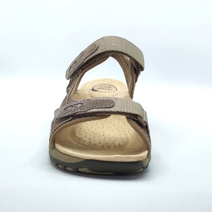 Free Spirit Frisco Women's Leather Touch Fastening Sandal New Khaki