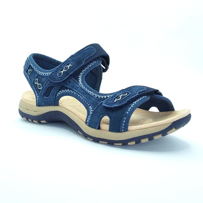 Free Spirit Frisco Women's Leather Touch Fastening Sandal Navy